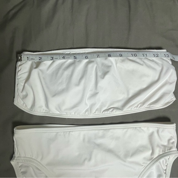 Michael Kors White Bandeau Bikini Bathing Suit Size Large - Picture 6 of 14